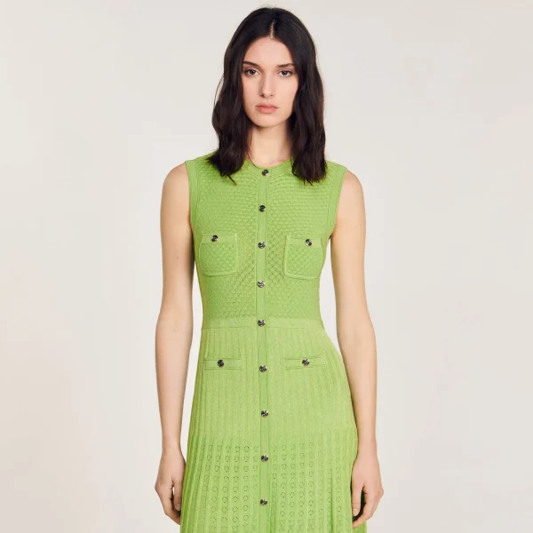 Cheap Robe Midi En Maille Femme Robes