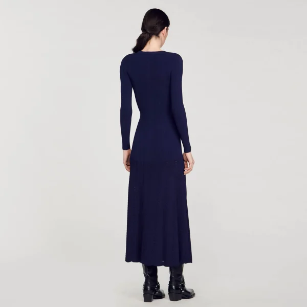 Cheap Robe Midi En Maille Femme Robes