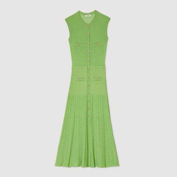 Cheap Robe Midi En Maille Femme Robes