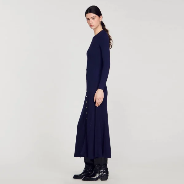 Cheap Robe Midi En Maille Femme Robes