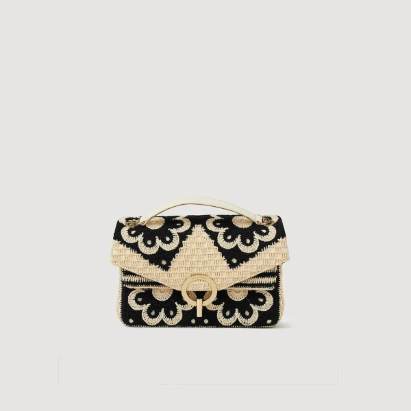 Discount Sac Yza En Crochet Bicolore Femme Sacs Porté Épaule | Sacs À Bandoulière
