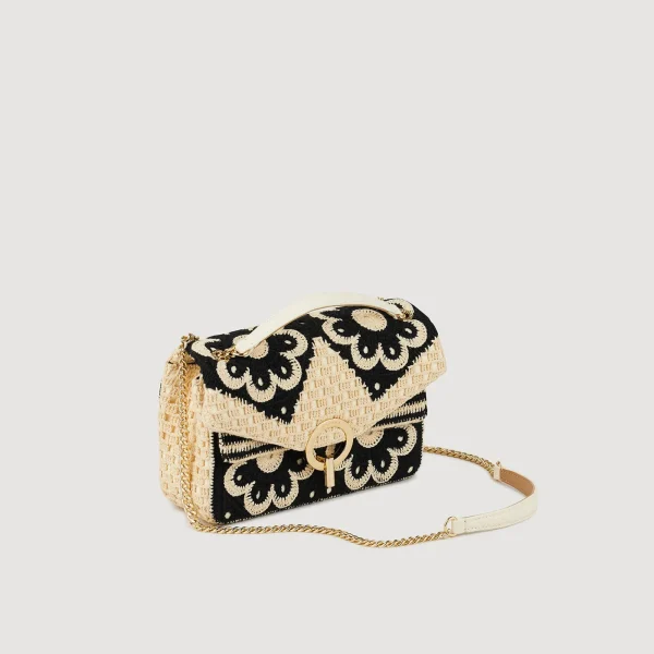Discount Sac Yza En Crochet Bicolore Femme Sacs Porté Épaule | Sacs À Bandoulière