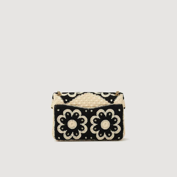 Discount Sac Yza En Crochet Bicolore Femme Sacs Porté Épaule | Sacs À Bandoulière