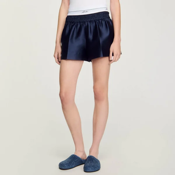 New Short Effet 2 En 1 En Satin Femme Jupes & Shorts