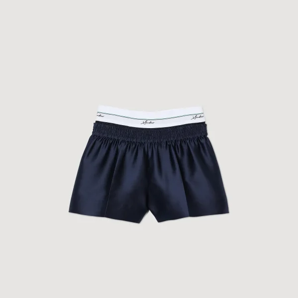 New Short Effet 2 En 1 En Satin Femme Jupes & Shorts
