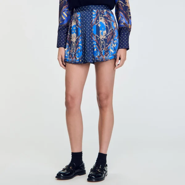 Cheap Short Jupe En Soie Imprimée Femme Ensembles | Jupes & Shorts