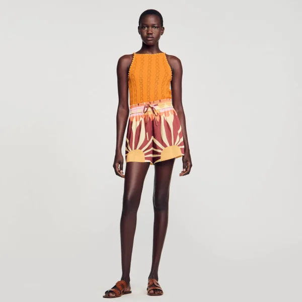 Outlet Short Satiné Imprimé Femme Ensembles | Jupes & Shorts