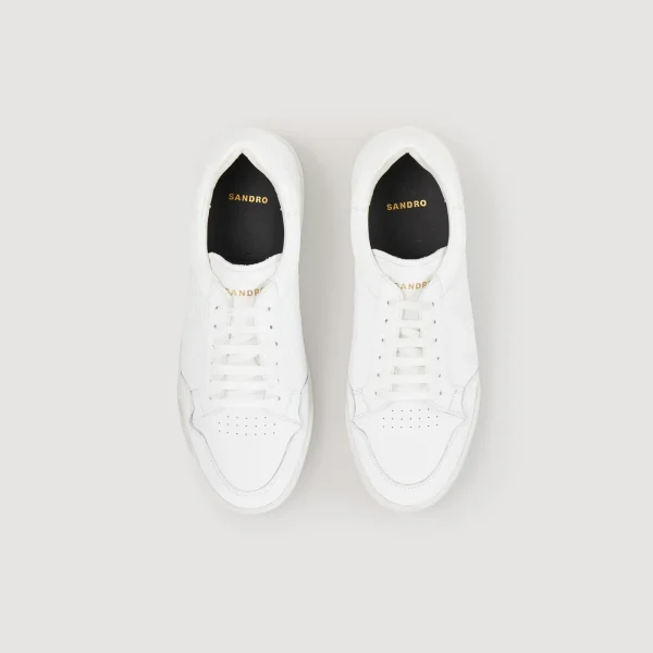 Cheap Sneakers En Cuir Embossé Square Cross Homme Sneakers