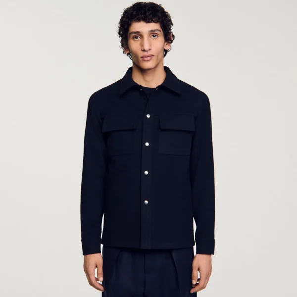 Flash Sale Surchemise En Laine Homme Manteaux & Blousons | Chemises