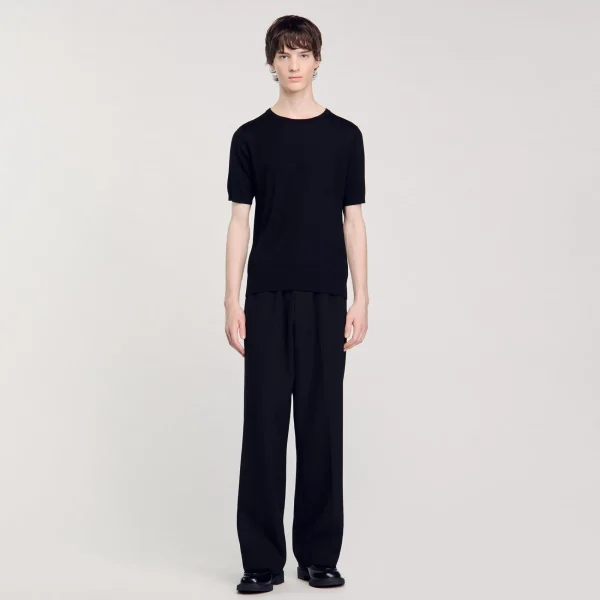 Clearance Tee-shirt En Maille Fluide Homme Pulls & Gilets