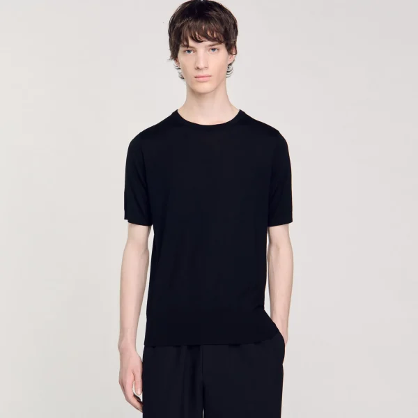 Clearance Tee-shirt En Maille Fluide Homme Pulls & Gilets