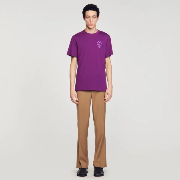 Fashion Tee-shirt Fleur En Coton Homme T-Shirts & Polos