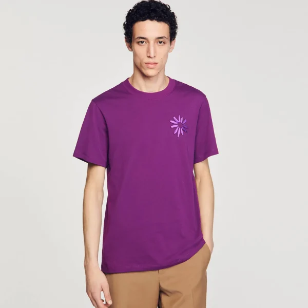 Fashion Tee-shirt Fleur En Coton Homme T-Shirts & Polos