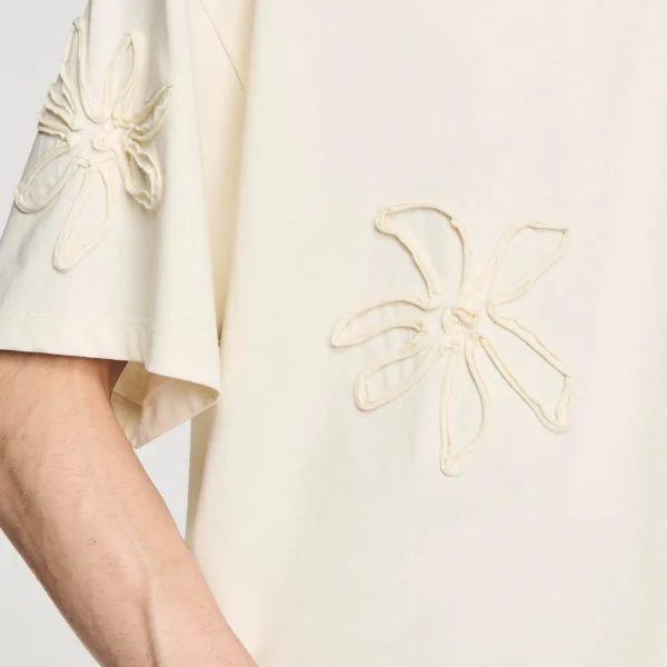 Flash Sale Tee-shirt Orné De Fleurs Homme T-Shirts & Polos