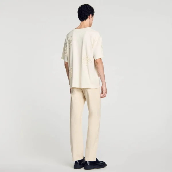 Flash Sale Tee-shirt Orné De Fleurs Homme T-Shirts & Polos
