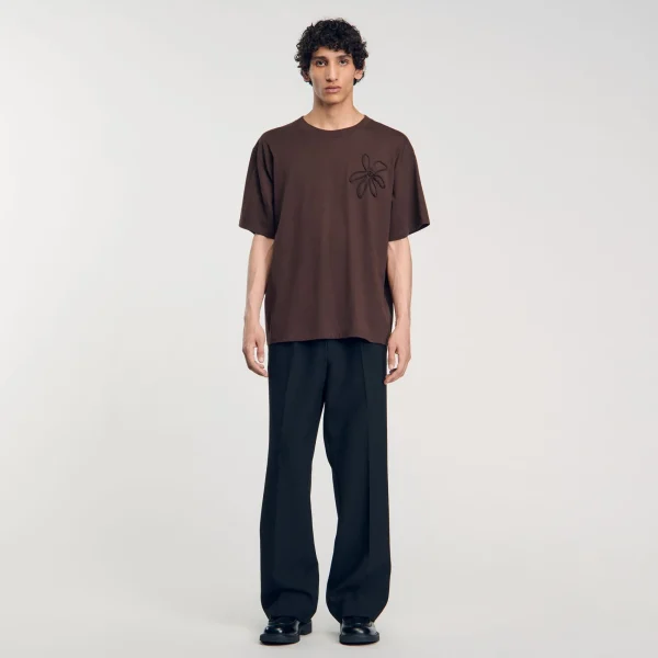 Hot Tee-shirt Oversize Fleur Homme T-Shirts & Polos