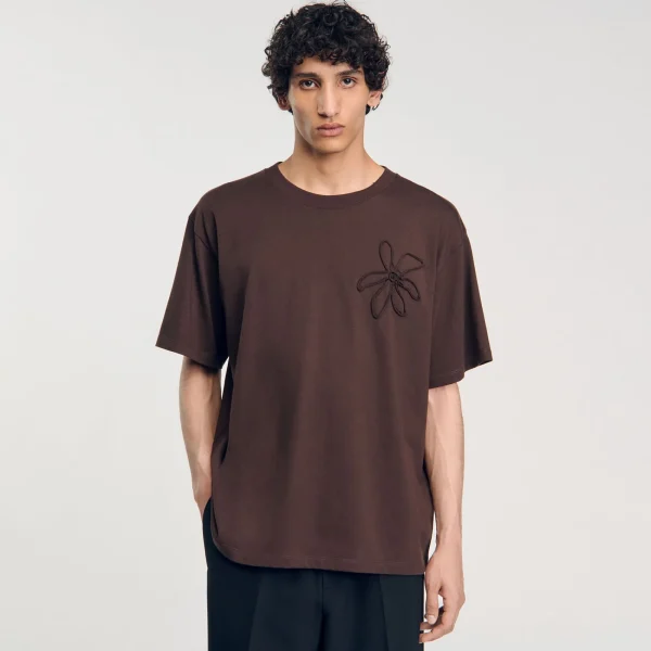 Hot Tee-shirt Oversize Fleur Homme T-Shirts & Polos