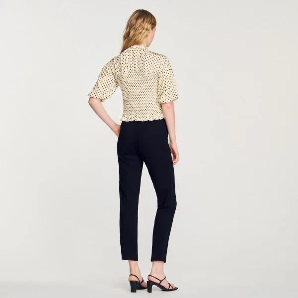 New Tee-shirt Smocké à Pois Femme T-Shirts