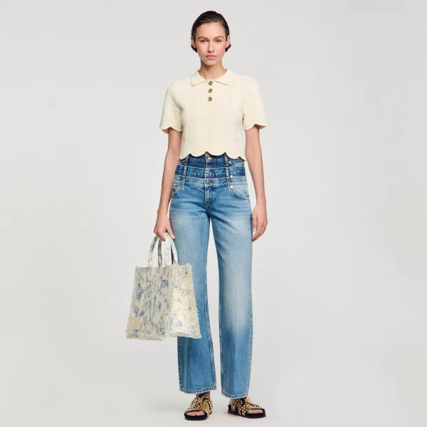 Sale Top Court En Maille Femme Pulls & Cardigans | Tops & Chemises