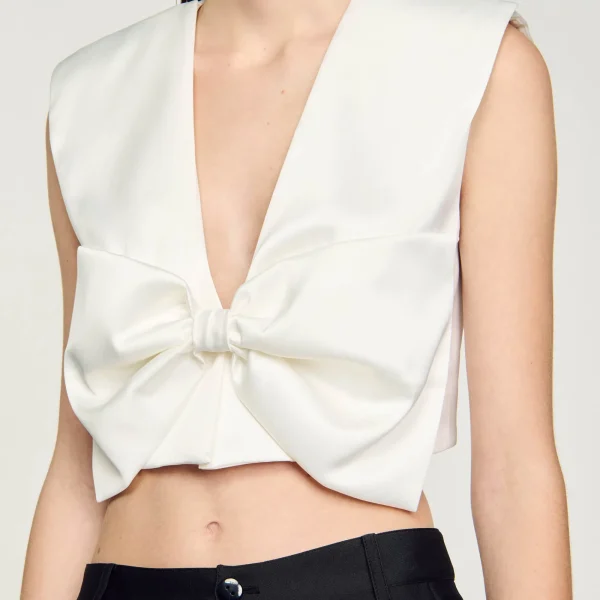 Shop Top Court Satiné Femme Tops & Chemises