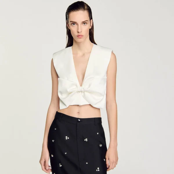 Shop Top Court Satiné Femme Tops & Chemises