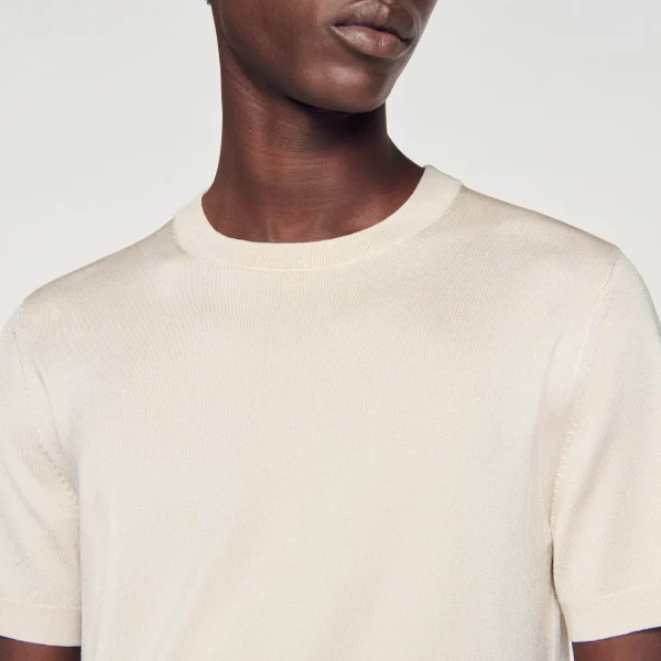 Flash Sale T-shirt En Maille Homme T-Shirts & Polos | Pulls & Gilets