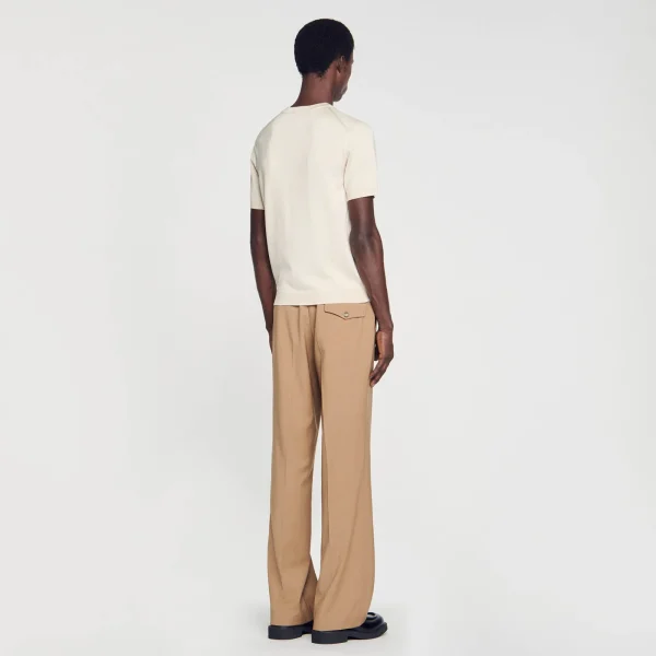 Flash Sale T-shirt En Maille Homme T-Shirts & Polos | Pulls & Gilets