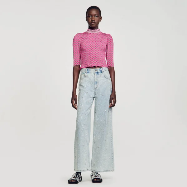 Shop T-shirt Smocké Imprimé Femme T-Shirts