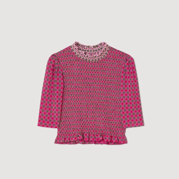 Shop T-shirt Smocké Imprimé Femme T-Shirts